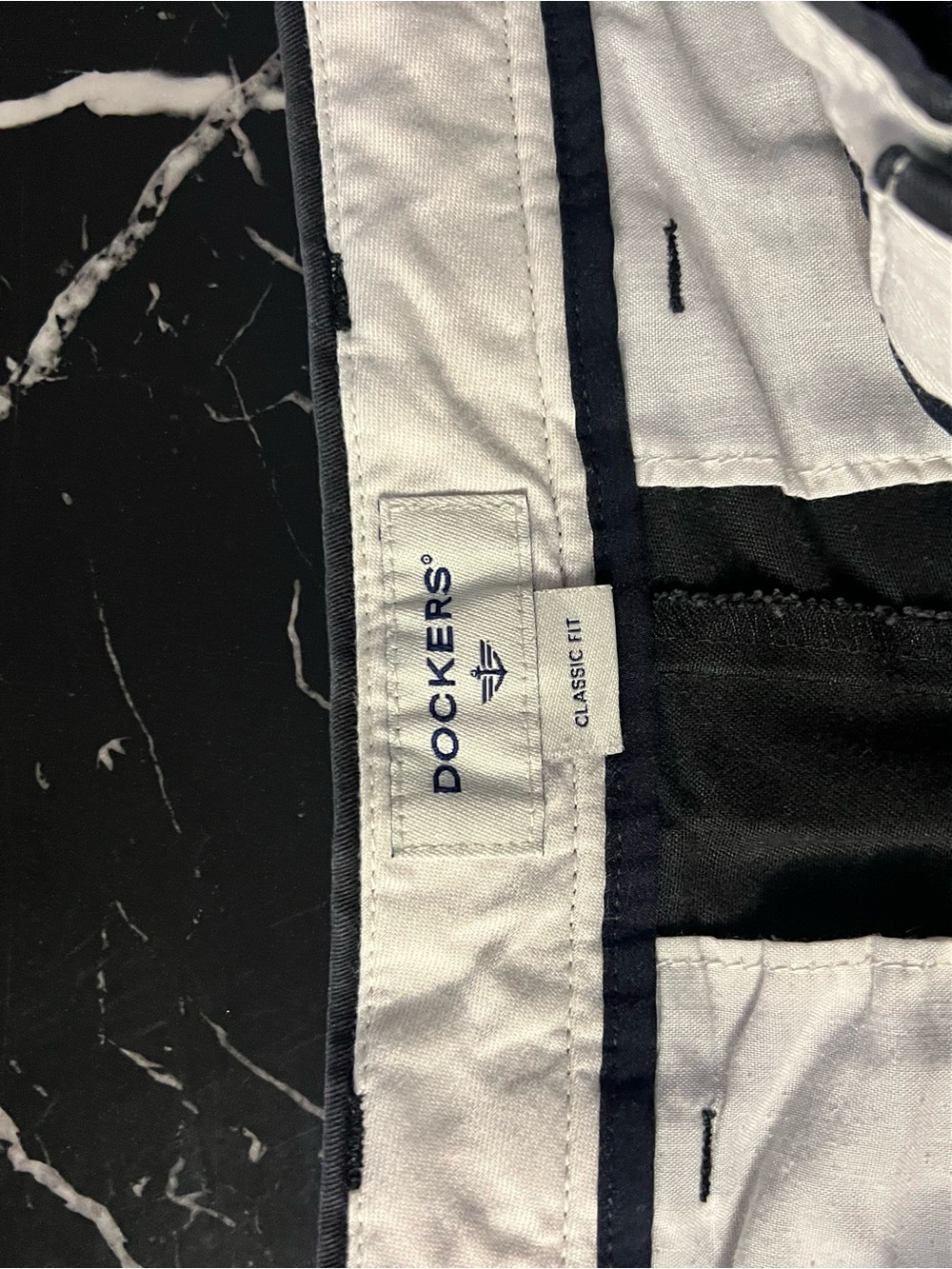Dockers Men’s  Classic Fit Khaki Bottoms - Navy Trim